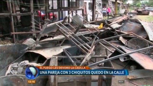 Incendiaron la vivienda de una familia en la zona norte y quedaron en la calle con tres niños