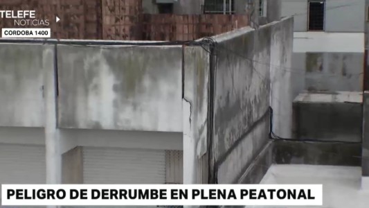 Temor por un posible derrumbe en plena peatonal Córdoba