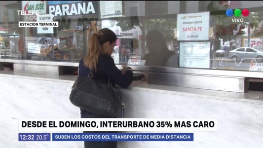 Desde el domingo el boleto interurbano aumenta un 35%
