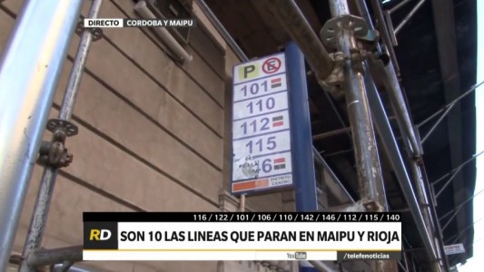 Transporte: inhabilitan la parada de colectivos de Maipú y Córdoba por obras