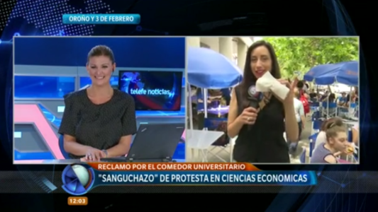 "Sanguchazo" de protesta en Ciencias Económicas: los estudiantes reclaman un comedor universitario