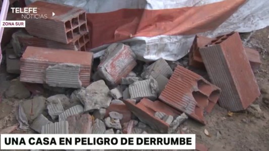 Una familia de El Mangrullo pide ayuda ante el peligro de derrumbe de su vivienda