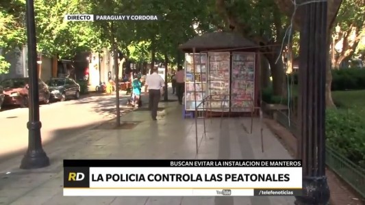 A falta de inspectores, la policía provincial controla las peatonales