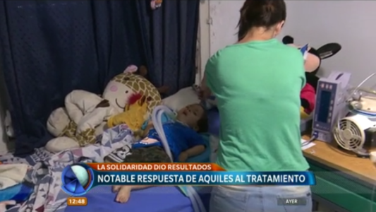La solidaridad dio resultados: notable respuesta de Aquiles al tratamiento médico