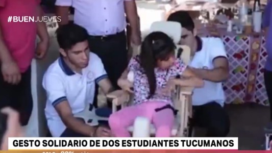 Estudiantes crearon una silla postural para una nena cudripléjica