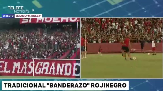 Newell's tuvo su tradicional banderazo antes del Clásico