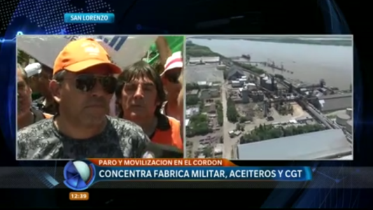 Paro y movilización en el Cordón: concentraron Fabricaciones Militares, aceiteros y CGT