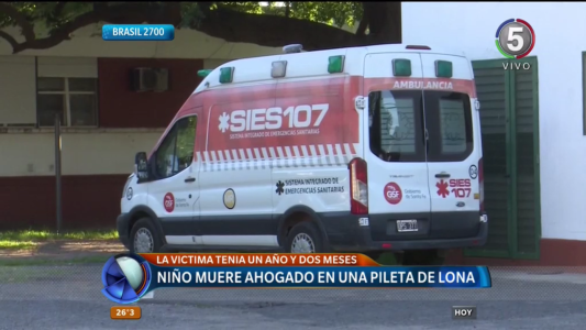 Zona oeste: un bebé de un año murió ahogado en una pileta de lona