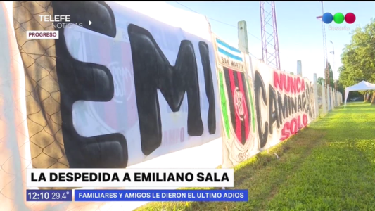 Profundo dolor en la despedida de Emiliano Sala en Progreso