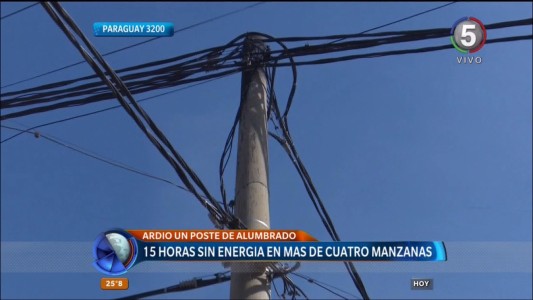 Explotó un poste de alumbrado y dejó más de 15 horas sin energía