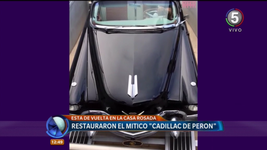 ¡Una joyita! Restauraron el emblemático Cadillac de Perón