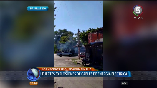 Fuertes explosiones en el tendido eléctrico de Dr. Riva al 200