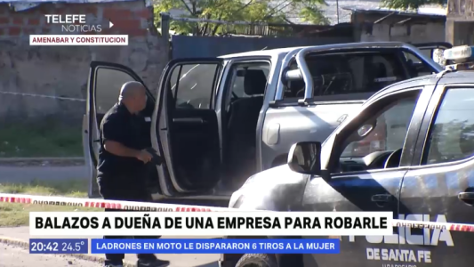 Balearon la camioneta de una empresaria en un intento de robo