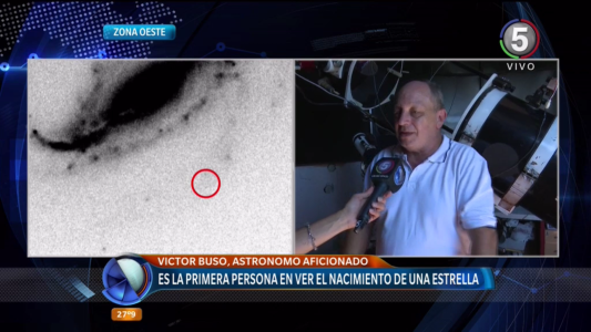 Un rosarino tuvo el privilegio de ser el primer hombre en ver nacer una estrella