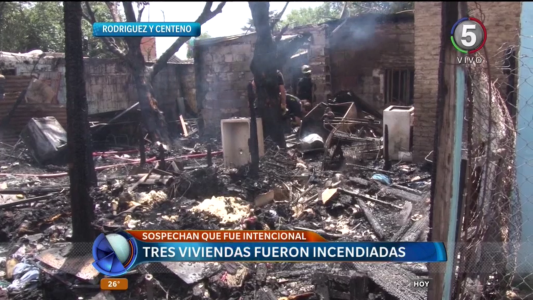 Incendio de viviendas en la zona sudoeste: presumen que fue intencional