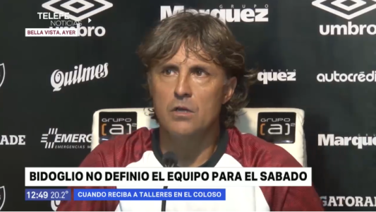 Bidoglio no definió el equipo para enfrentar a Talleres