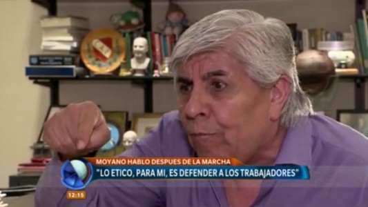 Moyano despúes de la marcha: le respondió a Carrió y la trató de "enferma"