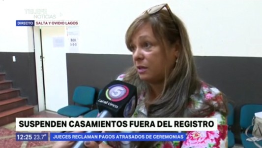 El Registro Civil suspendió los casamientos "a domicilio"