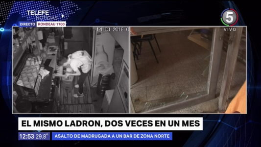 Un bar de la zona norte fue asaltado dos veces en un mes por el mismo ladrón