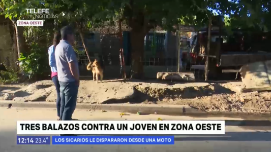 Balearon a un joven frente a su familia en zona oeste