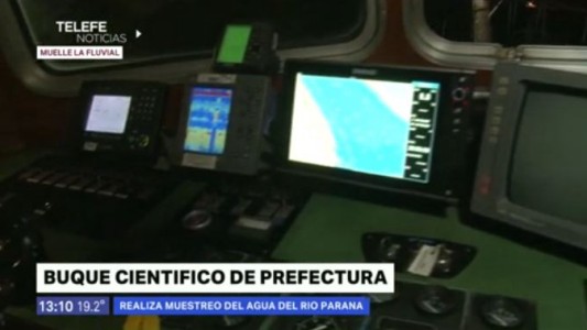 Buque científico de Prefectura determina la calidad del agua en el río Paraná
