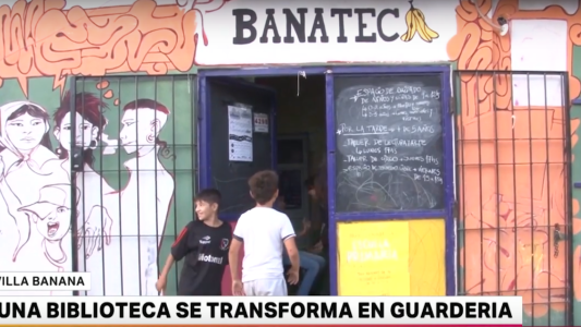 Un lugar para los chicos en Villa Banana: una biblioteca se transforma en guardería