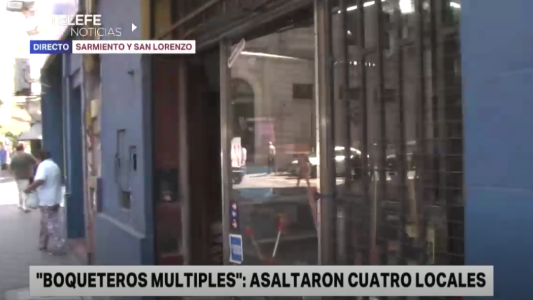 San Lorenzo y Sarmiento: ladrones asaltaron cuatro locales