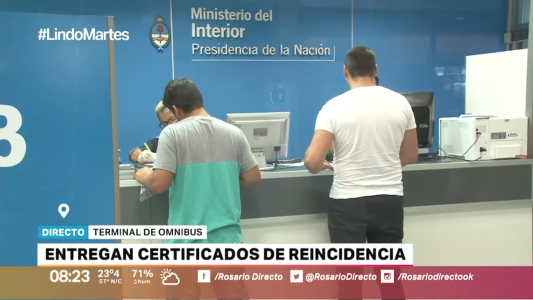 Ya se puede gestionar el certificado de reincidencia en la terminal