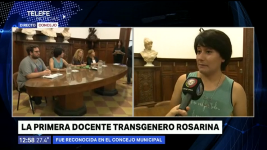 El Concejo reconoció a Samantha, la primera docente transgénero rosarina
