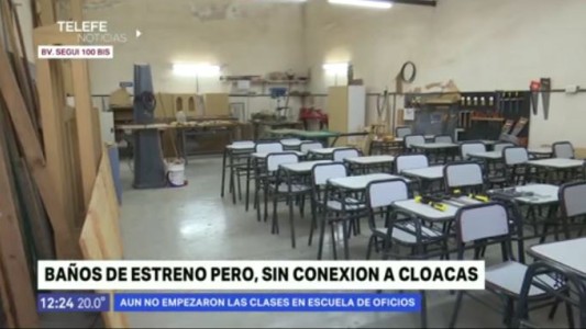 Escuela de Capacitación: cientos de alumnos sin clases por falta de cloacas