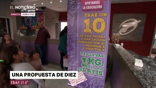 Una propuesta tentadora: regalan un kilo de helado a quienes obtengan un 10 en la escuela