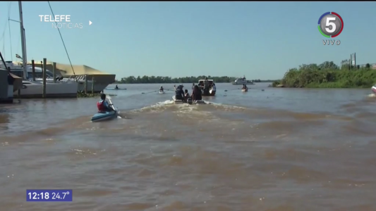 Jóvenes con discapacidad cruzaron el río Paraná por primera vez