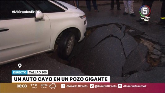 Callao entre Salta y Jujuy: un auto cayó en un pozo gigante