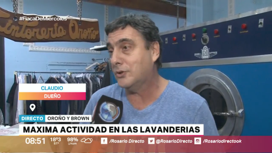 La ropa no se seca y las lavanderías son las únicas que festejan la humedad
