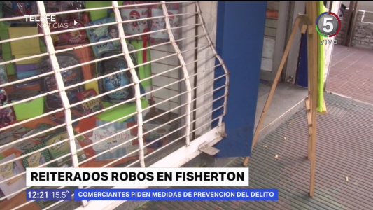 Comerciantes en alerta por los reiterados robos en Fisherton