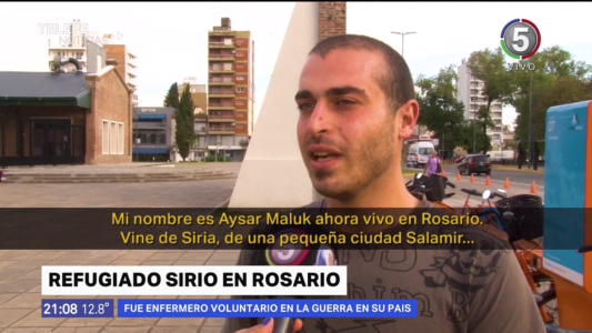 En busca de una nueva vida: la historia de Aysar, el primer refugiado sirio en Rosario