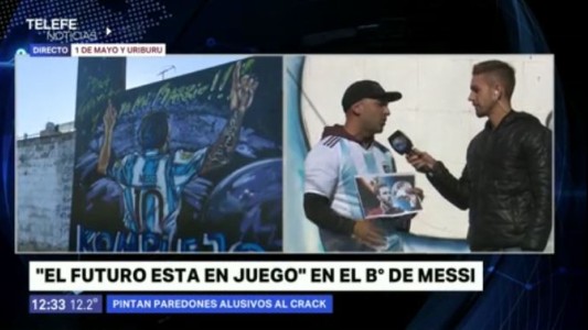 Artistas pintan más de 30 murales en el barrio de Messi
