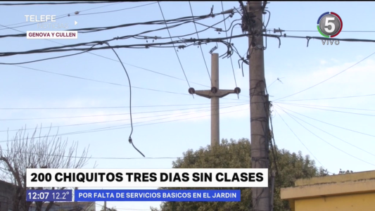 Un jardín de infantes debió suspender las actividades por falta de luz y agua
