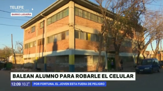 Barrio Ludueña: balearon a un alumno a la salida de la escuela para robarle el celular