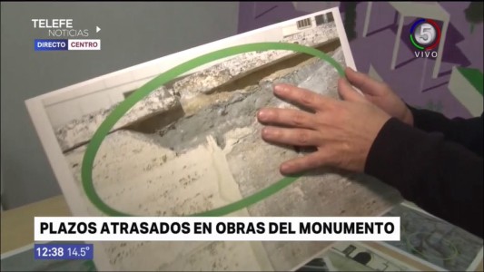 Denuncian plazos atrasados en la refacción del Monumento Nacional a la Bandera