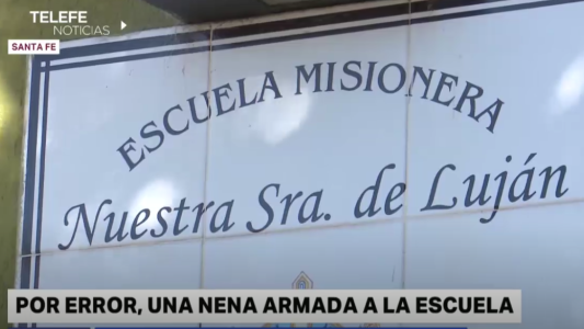 Santa Fe: una nena asistió a la escuela con un arma en la mochila
