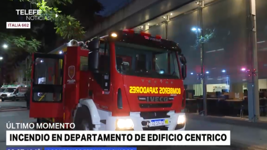Se incendió un departamento de un edificio céntrico