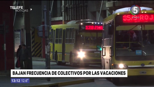 Disminuyen la frecuencia en el transporte urbano de pasajeros por el receso invernal