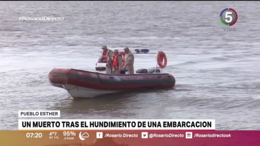 Un muerto y cuatro desaparecidos tras el hundimiento de una embarcación en Pueblo Esther