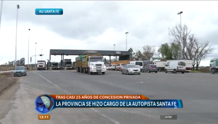 El gobierno provincial se hizo cargo de la autopista a Santa Fe