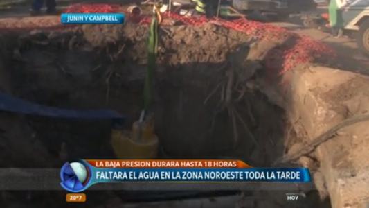 ¡Atentos! Faltará el agua en la zona Noroeste toda la tarde