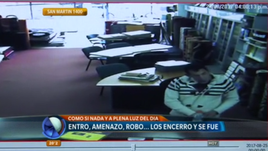 San Martín 1400: entró, amenazó, robó... los encerró y se fue