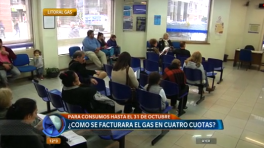¿Cómo se facturará el gas en cuatro cuotas?