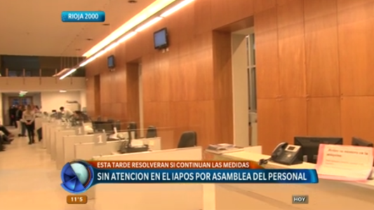 Sin atención en IAPOS por asamblea de personal