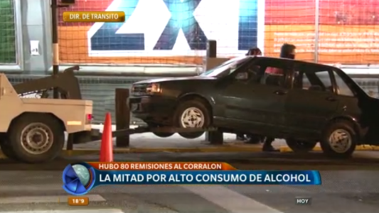 Controles vehículares: la mitad de las remisiones al corralón fueron por alcoholemía